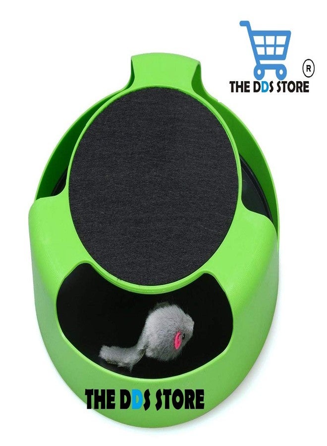 THE DDS STORE متجر DDS للألعاب التفاعلية للقطط مع فأر يركض ولوحة خدش، لعبة خدش الفأر للقطط مع النعناع البري (قد يختلف اللون) - Image 5
